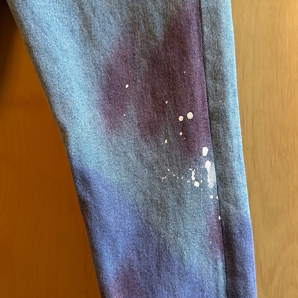 Off White Denim Virgil Abloh Paint Spray Splatter Skinny Jeans - Picture 4 of 13